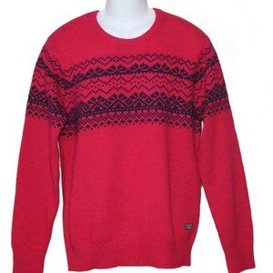 Scotch & Soda Crewneck Sweater Red Black Men's Slim XL